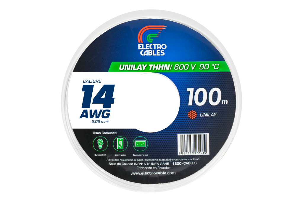 Cable Flexible THHN # 14 UNILAY AWG - 100 m.