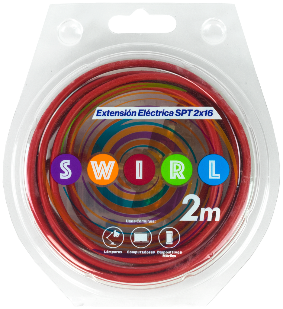 Extensión SPT 2x16 SWIRL - 2m. (Caja 12 UND)